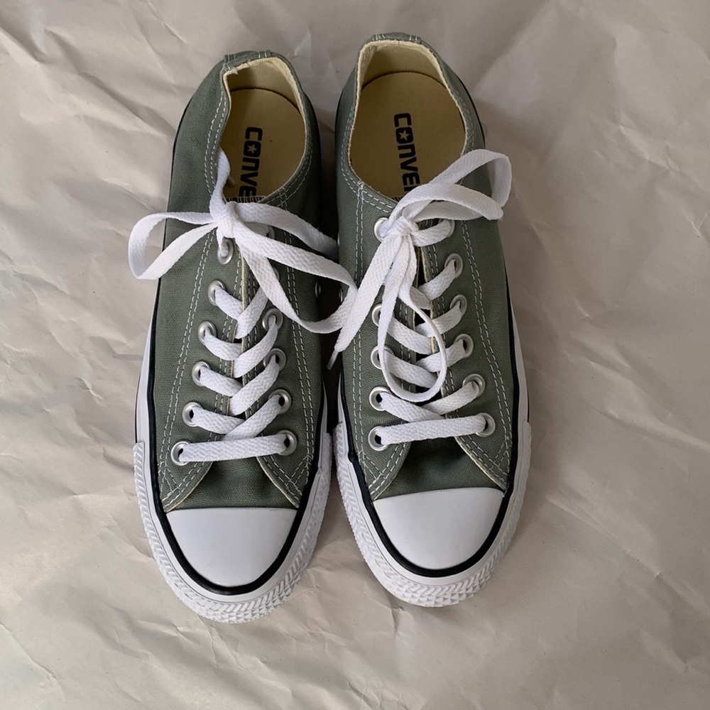 Light olive green converse